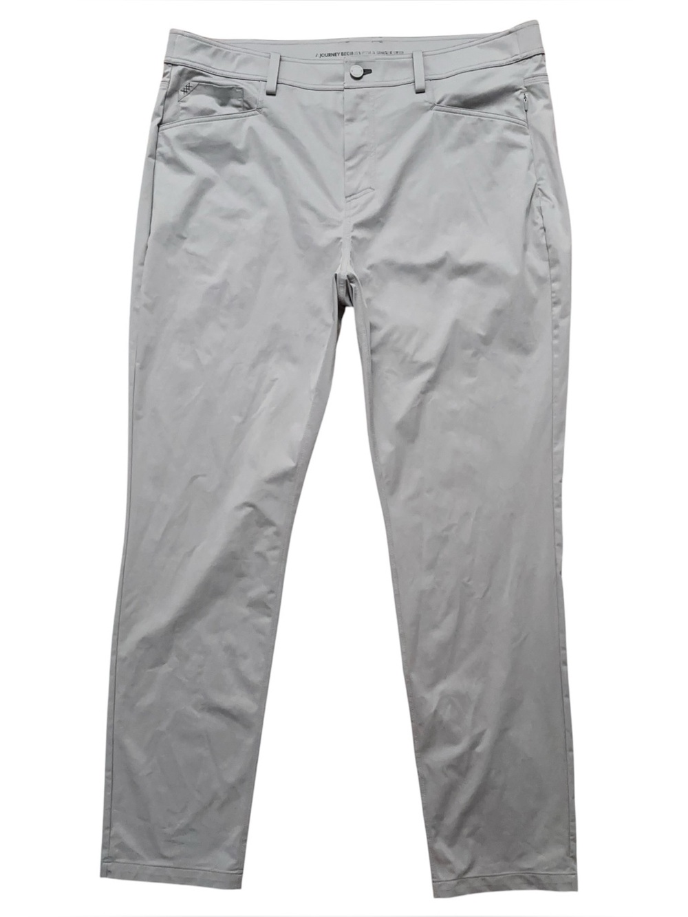 Rhone Commuter Five Pocket Mens Size 40x34 Slim Straight Flyweight Hemmable Gray